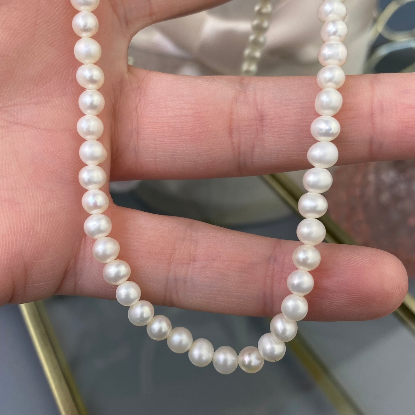 River Pearl necklace (River Pearls 5mm, 40cm)