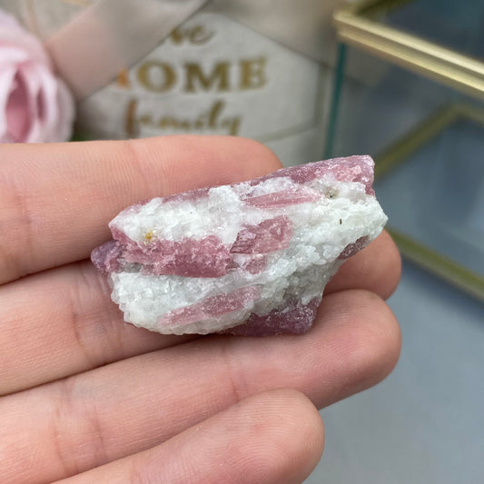 Rubellite in Quartz (Pink Tourmaline)