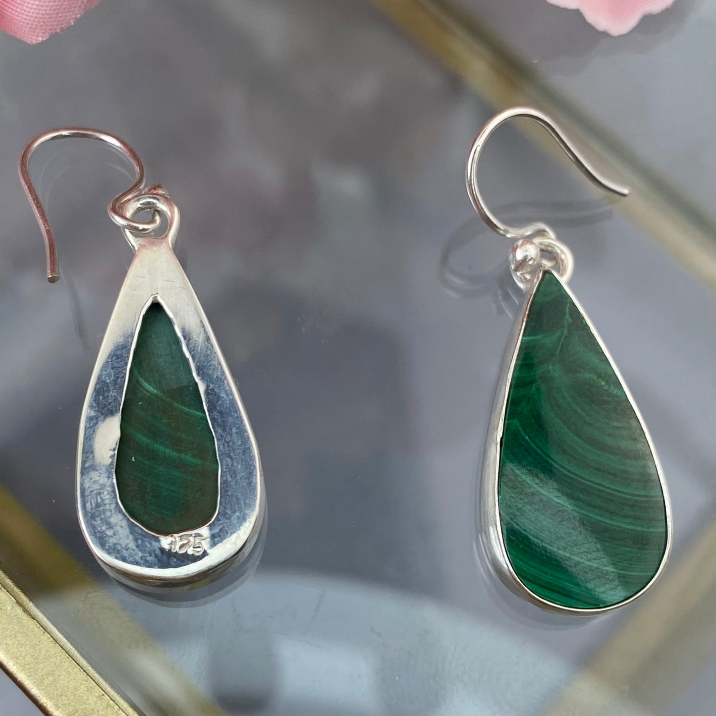 Malachite earrings (Malachite)