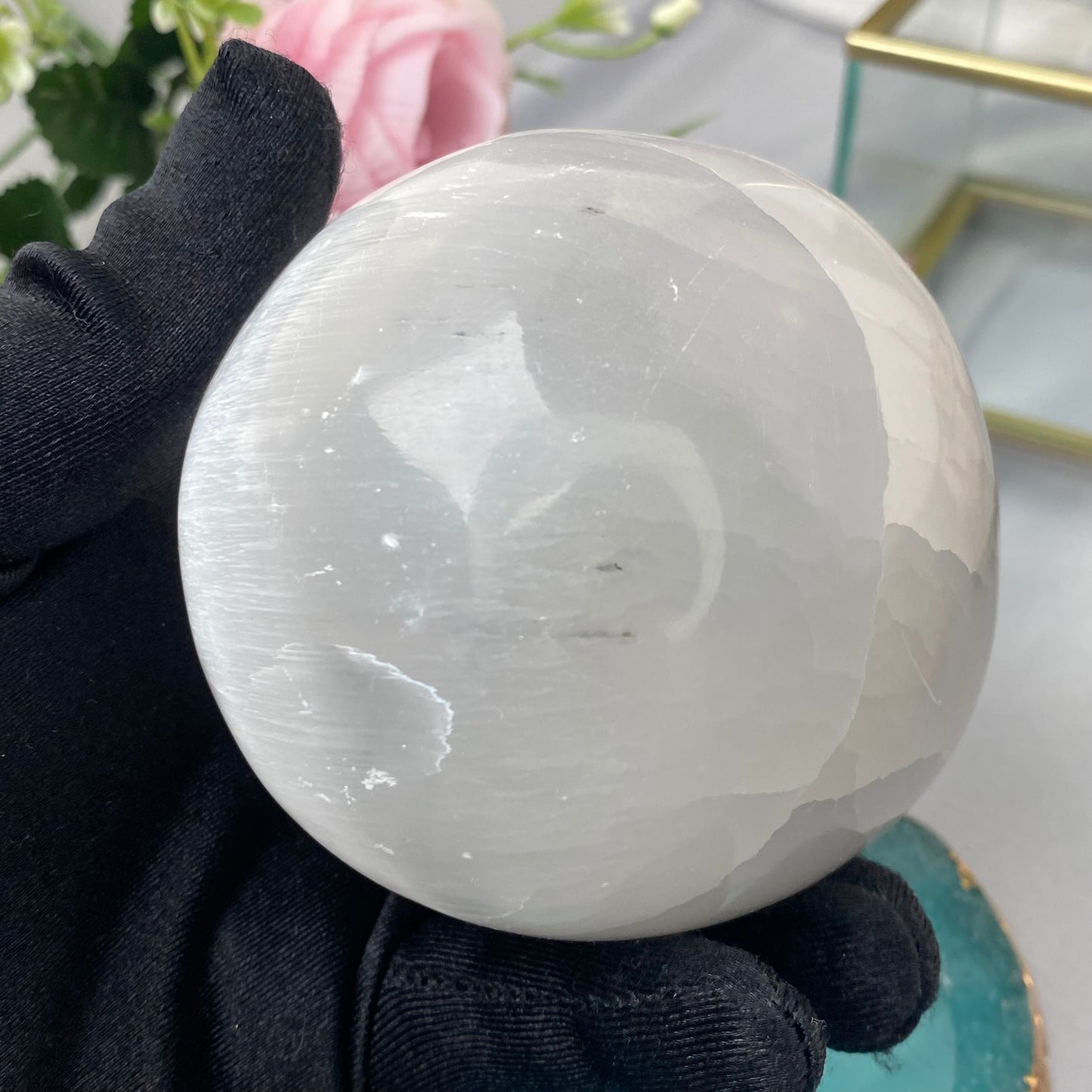 Selenite ball (Selenite L size, 7.2 cm)