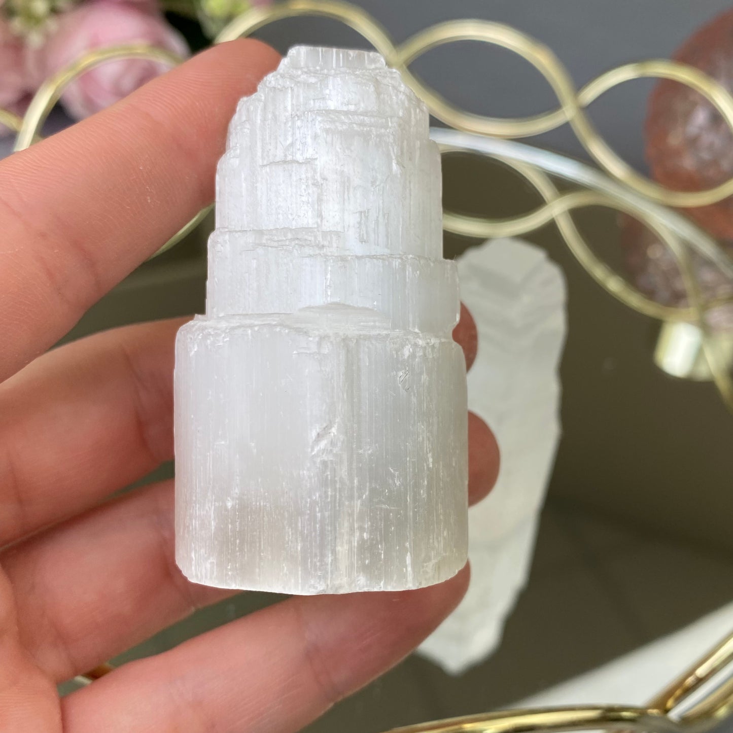 Natural Selenite tower 6cm (size-S)