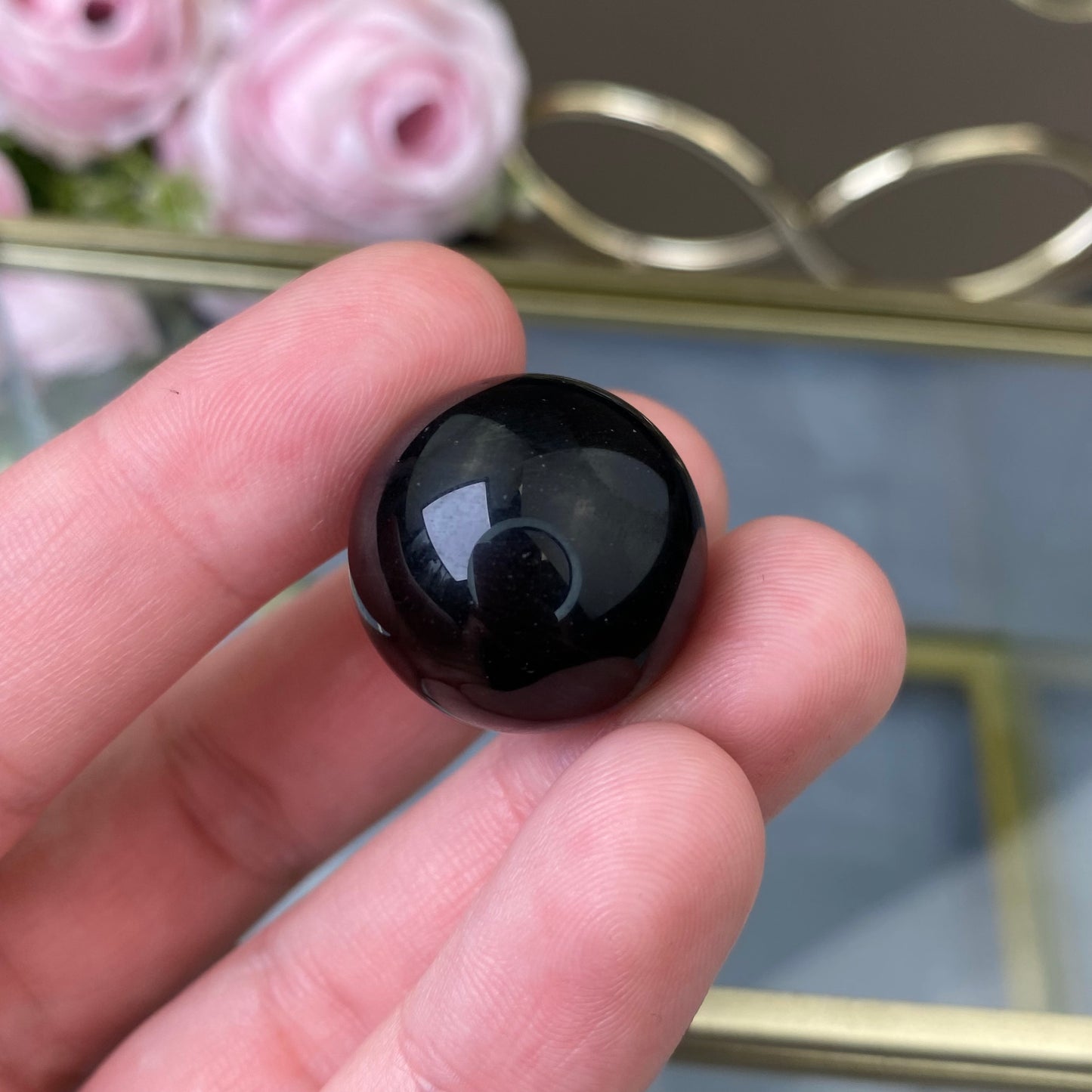 Natural Obsidian sphere 2cm (1pc.)