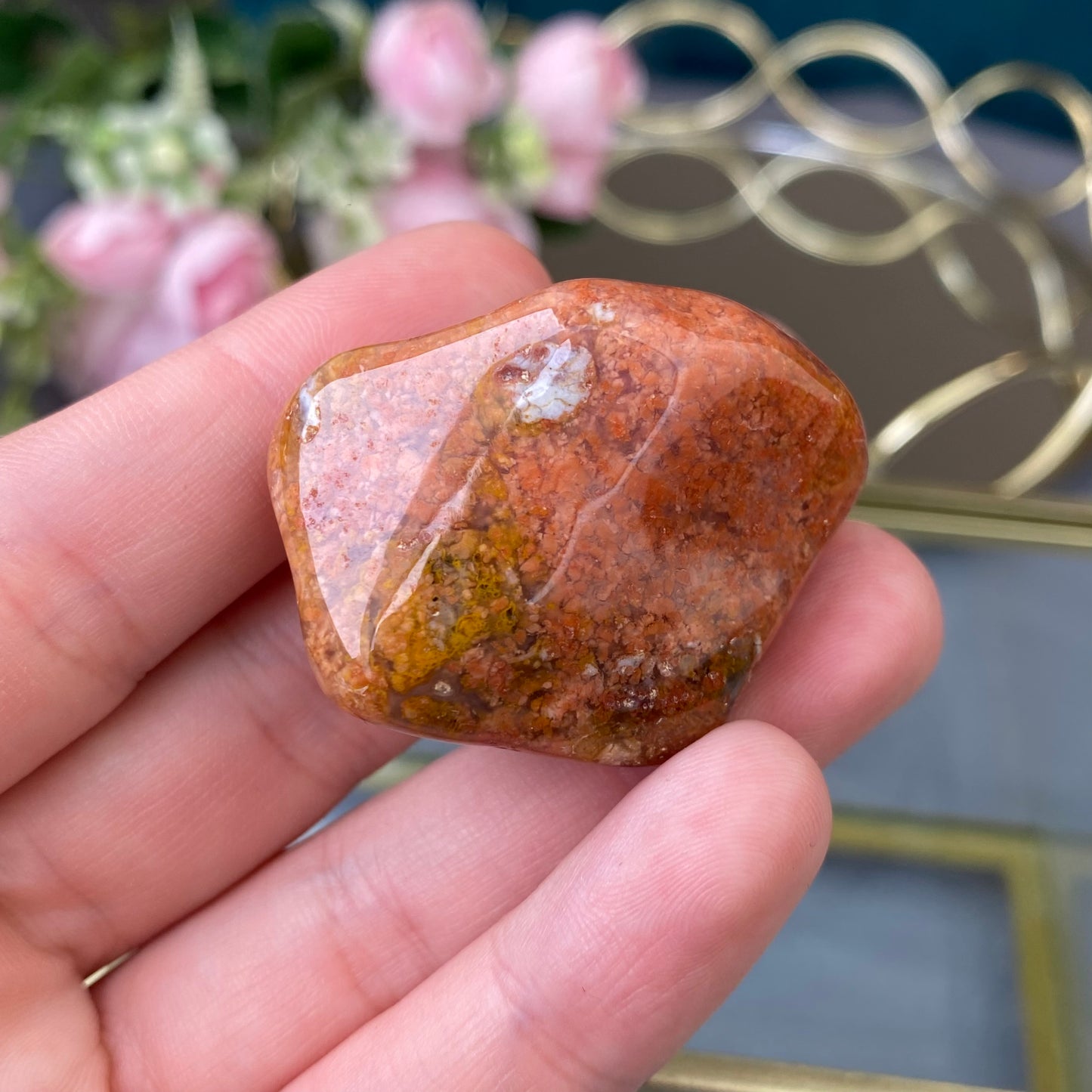 Natural polished Agate with Jasper 31g.