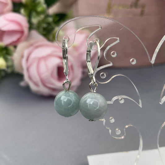 Jadeite earrings (Jadeite, 10mm (g))