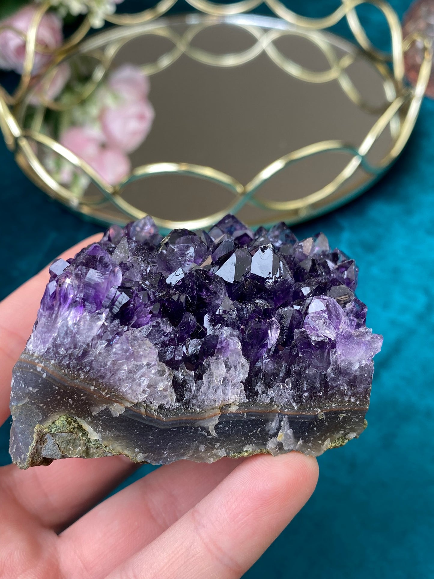 Natural raw Amethyst druse/cluster (High Quality,Uruguay,224g.)