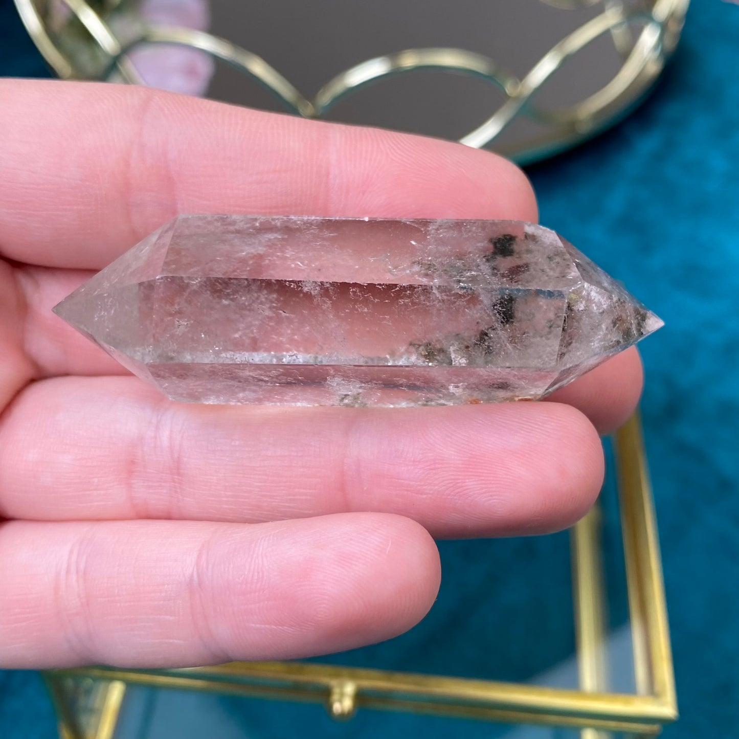 Bergkristall mit natürlichen Einschlüssen, 39g.