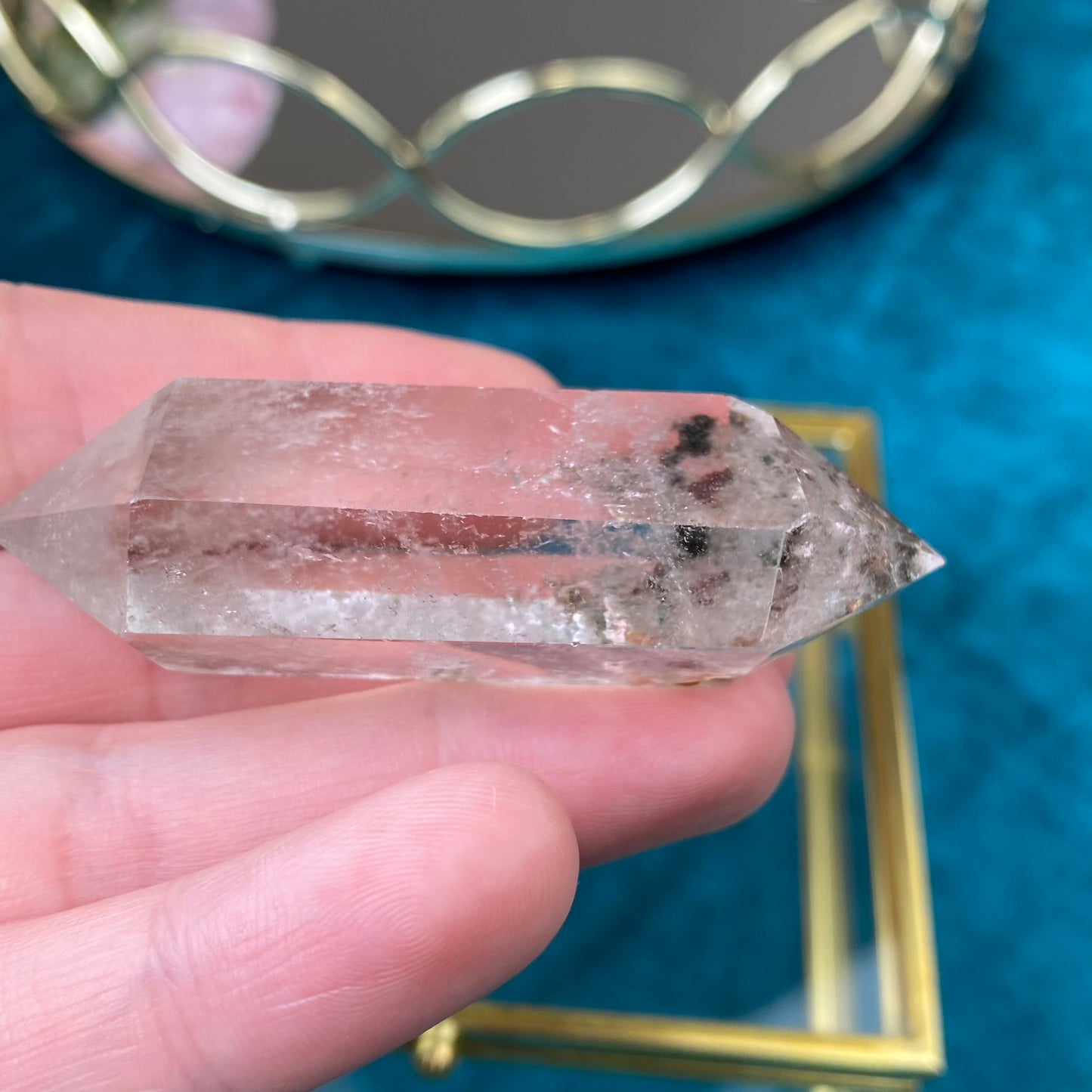 Bergkristall mit natürlichen Einschlüssen, 39g.