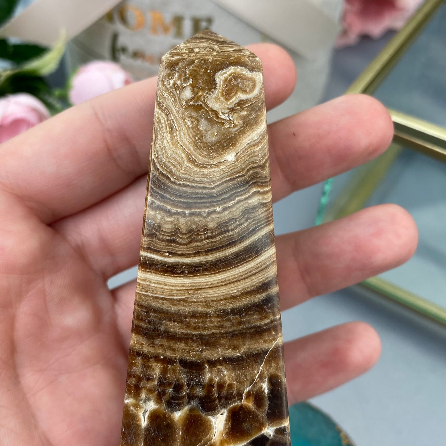Marble Onyx tower (Marble Onyx 317g., 13.5x4)
