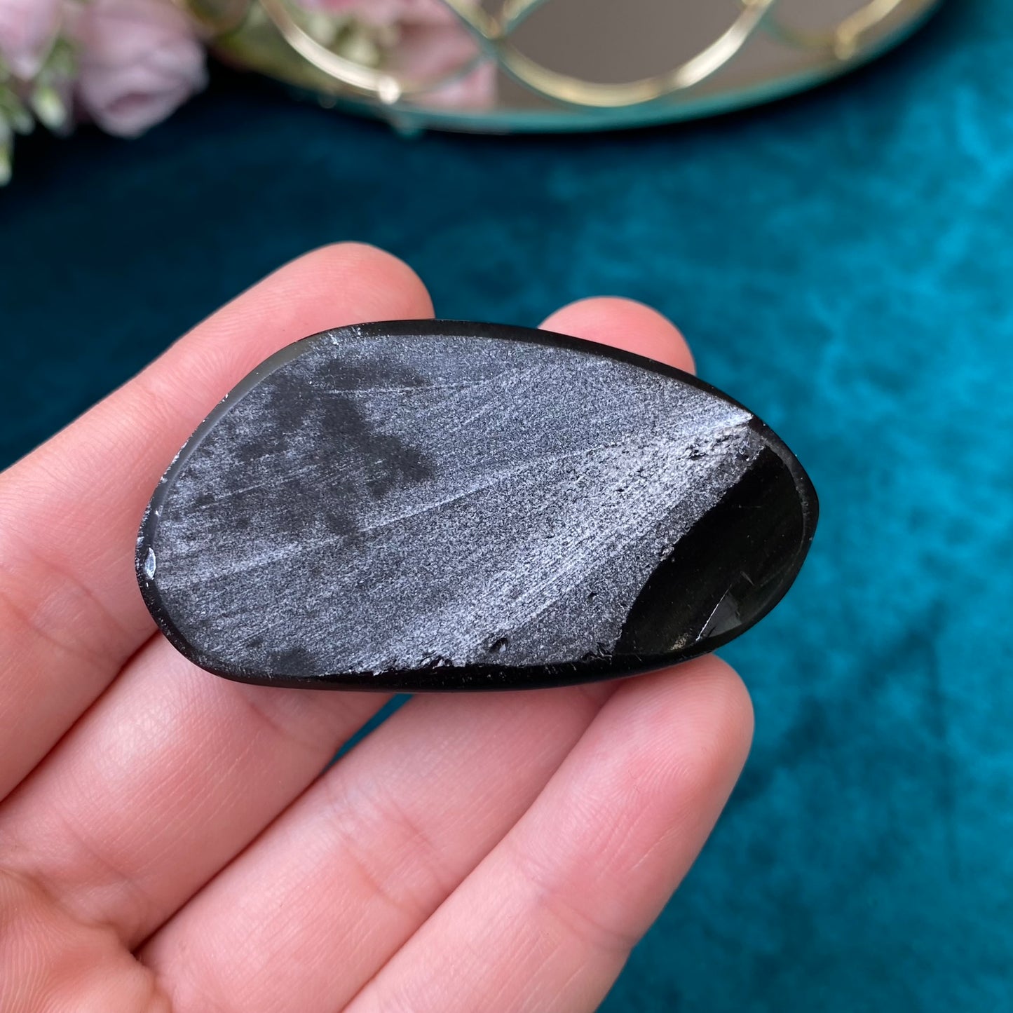 Natural Obsidian  38g. (polished one side)