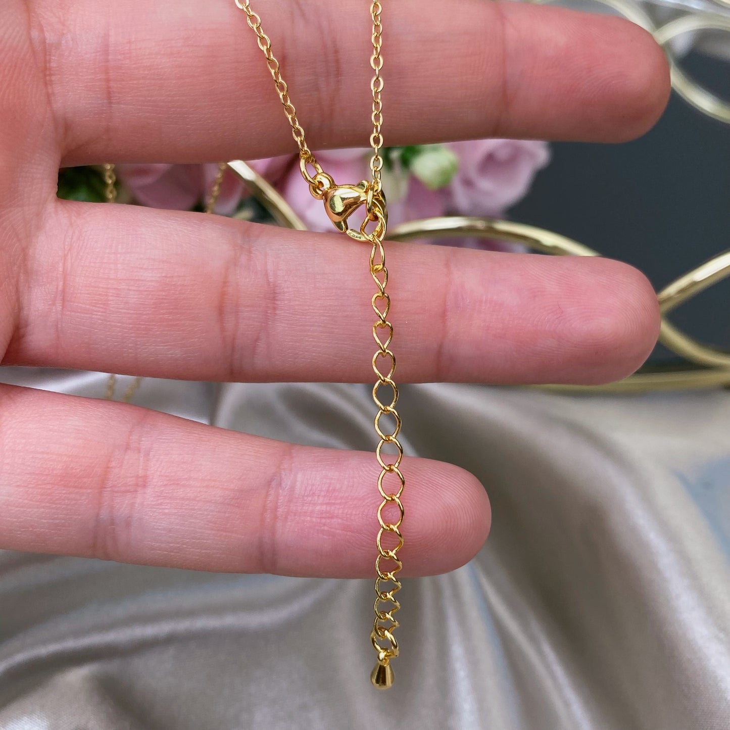 Perlmutt-Halskette (verstellbare Länge 38 cm + 5 cm)