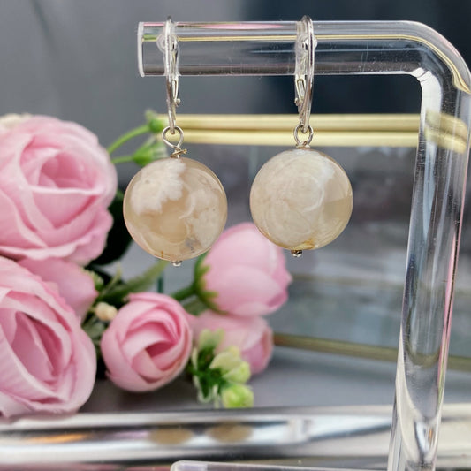 Pink Agate earrings